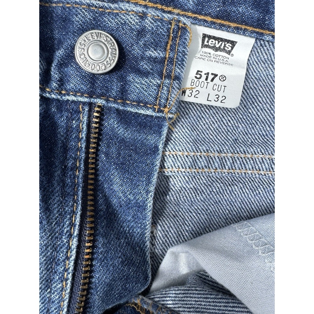 Y2K Levi's 517 Men's 32x32 Medium Wash Made USA 2001 - Picture 6 of 9